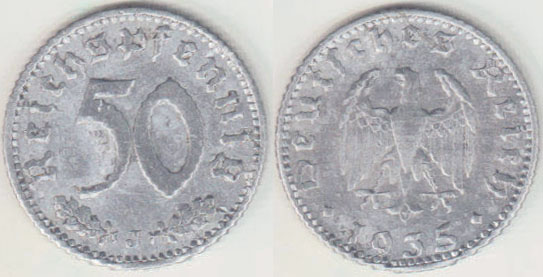 1935 J Germany 50 Pfennig A000407